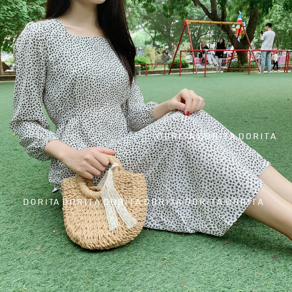 Váy hoa nhí dáng dài, Đầm hoa nhí vintage, Váy hoa nhí 2020 - Dorita Boutique | BigBuy360 - bigbuy360.vn