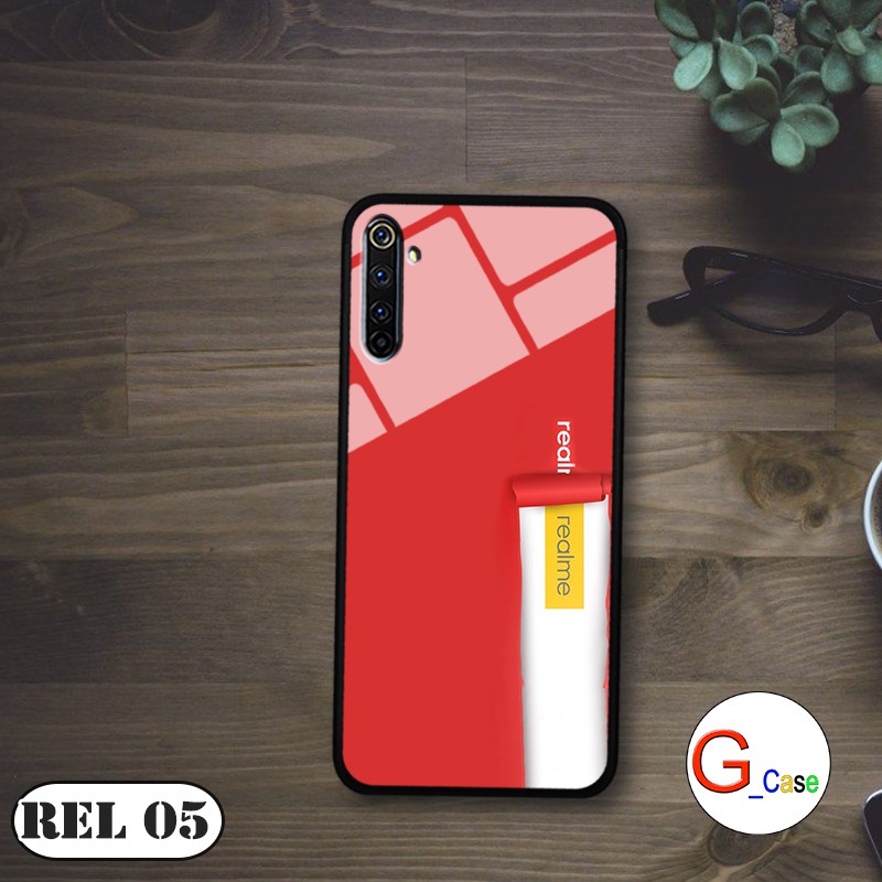 Ốp lưng Realme 6 / 6Pro-lưng kính in logo hãng điện thoại