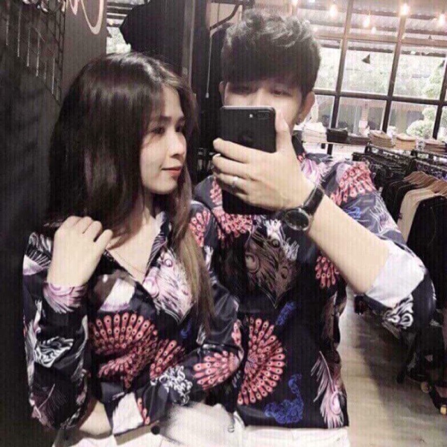 Áo sơ mi lụa 3D nam và nữ