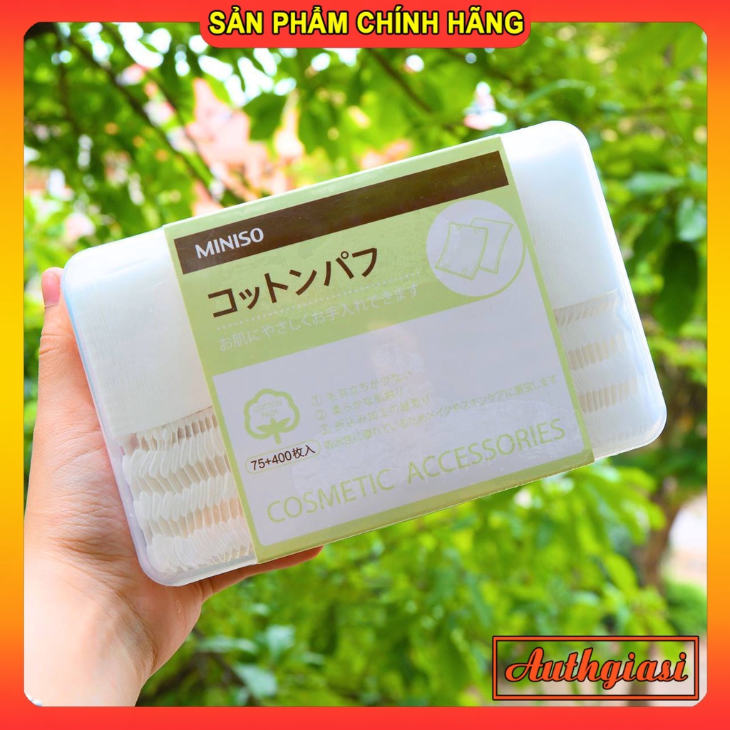 Bông tẩy trang Miniso 180-475-800-1000 BTT miếng dày, mỏng và dai