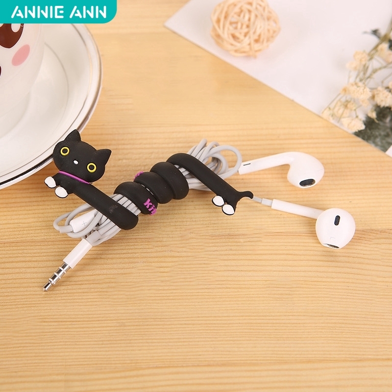 Dễ Thương Dây Quấn Cáp Sạc / Tai Nghe Bằng Silicon Hình Đáng Yêu Tiện Dụng