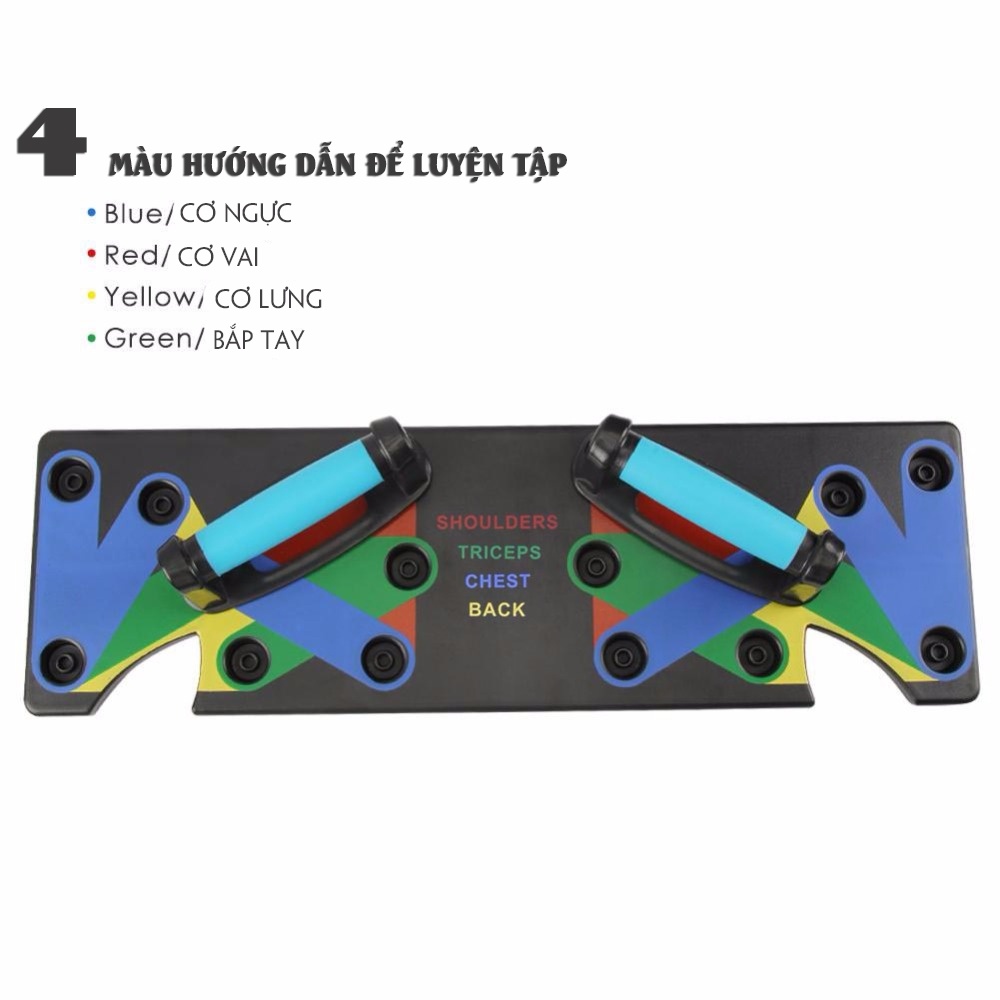 Dụng Cụ Tập Chống Đẩy, Tập Hít Đất Nhiều Bài Tập 9in1 – Bộ Thanh Dụng Cụ Hít Đất Đúc Nguyên Khối Cao Cấp Amalife