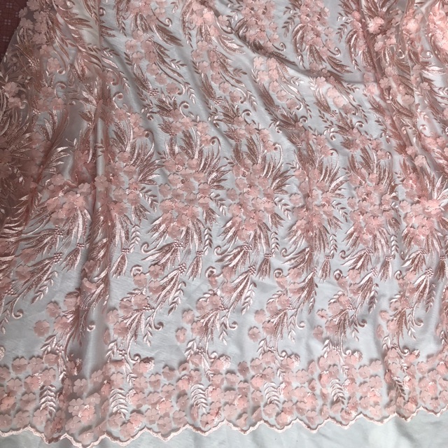 Vải ren 3d hông