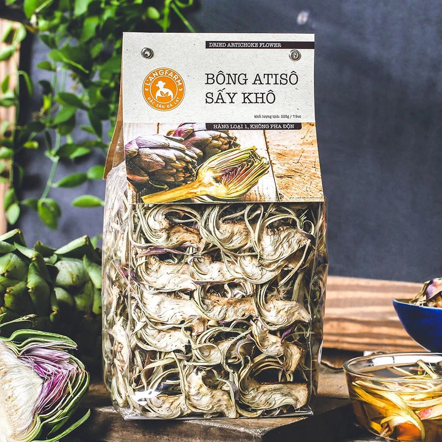 Bông Atiso Sấy Khô Langfarm, Bịch 225g - DS025