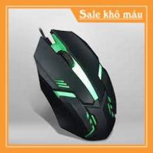 Combo Bàn phím giả cơ gaming kèm chuột có dây với đèn Led 7 màu chuyên dùng cho máy tính pc, laptop - tặng kèm bàndi