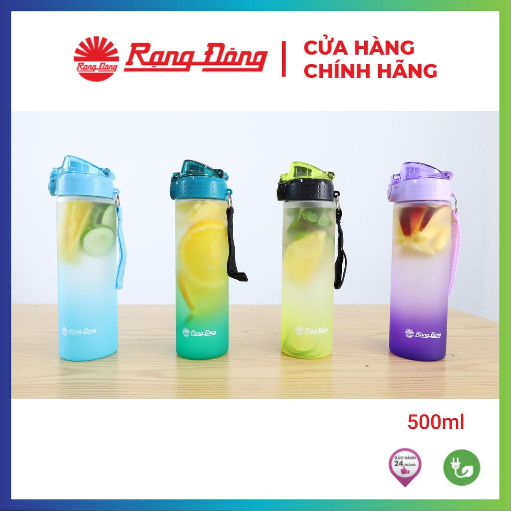 [Chính Hãng] Bình nước cầm tay thể thao 500ml Rạng Đông cao cấp, model RD-05P1, 4 màu