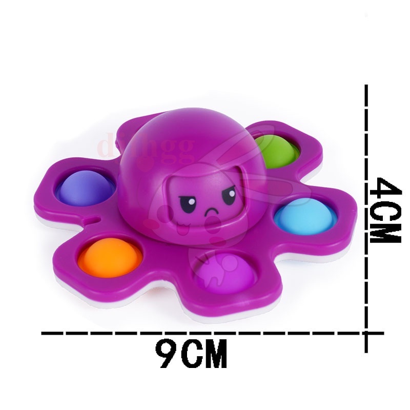 Pop It Fidget toy  Bạch tuộc nhấn bong bóng thay đổi khuôn mặt quay đầu / Đồ Chơi bóp bong bóng giảm / stress bằng silicon nhiều mẫu mã độc đáo, đồ chơi xả stress