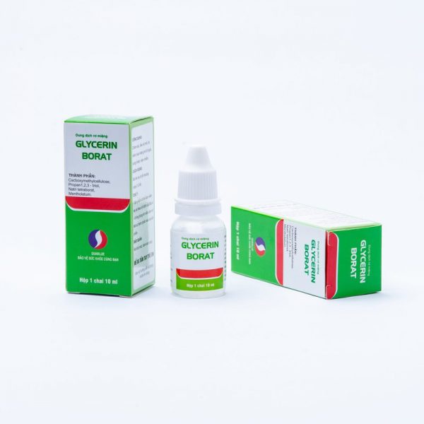 GLYCERIN BORAT - Hộp 1 chai 10ml - bôi miệng, lưỡi