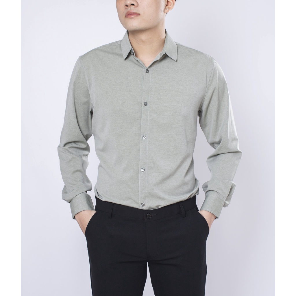 Áo sơ mi dài tay nam 4Lucky -8056,vải lụa cao cấp mỏng mát | BigBuy360 - bigbuy360.vn