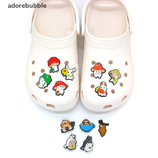 [adorebubble] Fashion logo Cartoon PVC Shoe Charms DIY Shoe Aceessories Fit croc Clogs buckle AFD