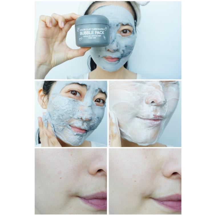 Mặt Nạ Bùn Sủi Bọt, Làm Sạch Lỗ Chân Lông, Loại Bỏ Bã Nhờn G9SKIN Color Clay Carbonated Bubble Pack 100ml