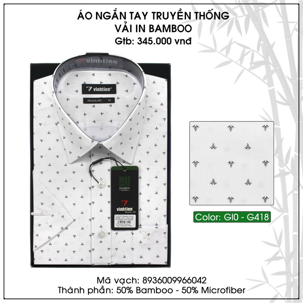 Bigsize áo sơ mi nam Vĩnh Tiến chính hãng dưới 100kg tay ngắn