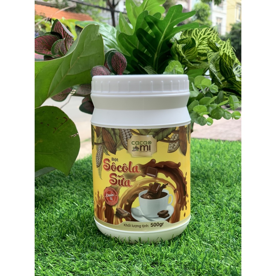 Thức uống sô cô la - Bột socola sữa CacaoMi thơm vị cacao chuyên pha chế trà sữa, milo dầm, làm bánh, HORECA hũ lớn 500g