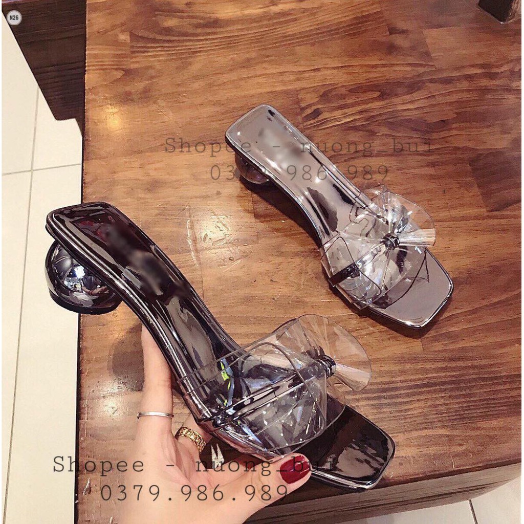 Guốc cao gót nơ dáng hàn quốc siêu rẻ cao 5p - mã 749