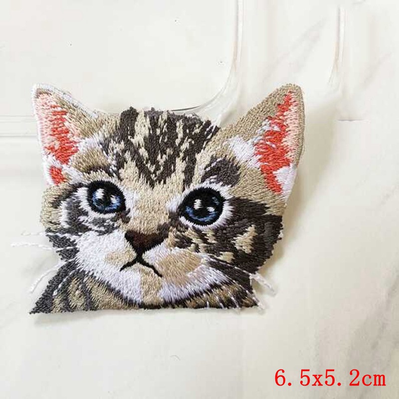 Sticker Ủi Thêu Hình Mèo Dễ Thương