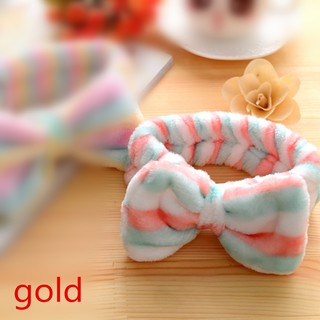 Băng đô nơ nhung cài tóc rửa mặt