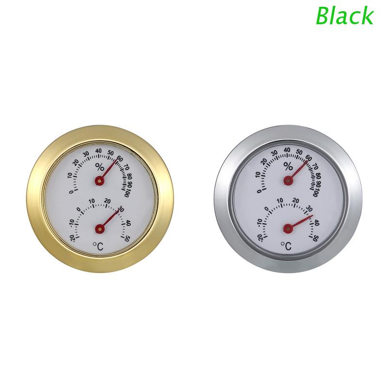 Đen Máy Đo Nhiệt Độ Và Độ Ẩm Mini Hình Tròn Màu Đen