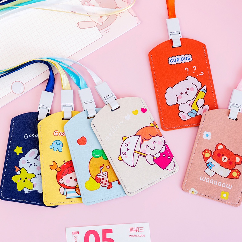 Bao túi đựng thẻ học sinh, xe bus, thẻ nhân viên silicon sắc màu