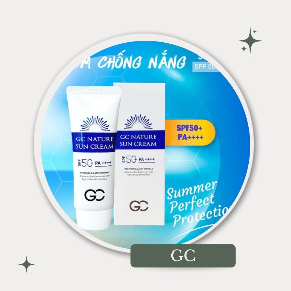 Combo 2 kem chống nắng nâng tone da GC Nature Sun Cream SPF 50+ PA+++ 60ml Hàn Quốc - Sale Chính hãng