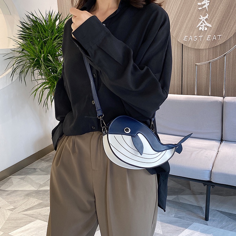 Túi Đeo Chéo Hình Cá Voi Nhỏ Dễ Thương Thời Trang Nhật Bản Mới 2022