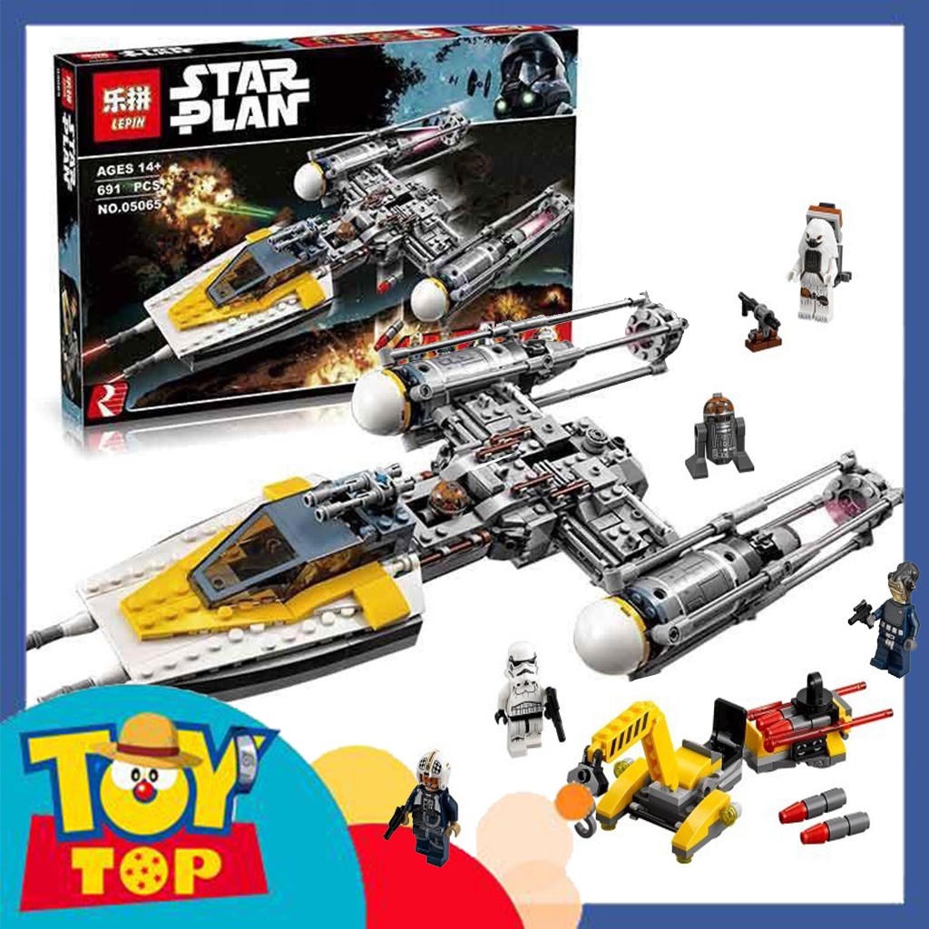 Đồ chơi lắp ráp tàu vũ trụ ghép Star Wars phi thuyền Y wing xếp hình Lepin 05065