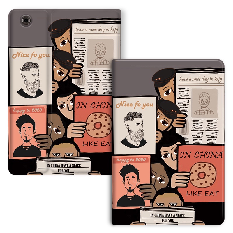 Lật Bao Da Máy Tính Bảng Mềm Họa Tiết Hoạt Hình Bảo Vệ Toàn Diện Cho Huawei Matepad 10.4 Bah3-W09 Bah3-Al00 Matepad 10.4 Inch Ốp