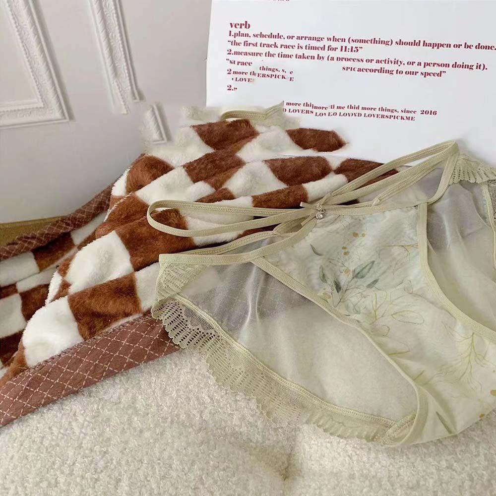 OCEANMAP Quần Lót Lưới In Họa Tiết Quyến Rũ Dành Cho Nữ