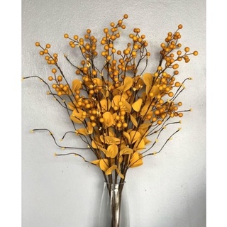 Cành giả - Cành đào đông lá cao cấp - 1 cành (loại 1 cành có 3 chùm quả to bóng)