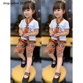 Combo bộ ống xuông bé gái in hình chuột mickey