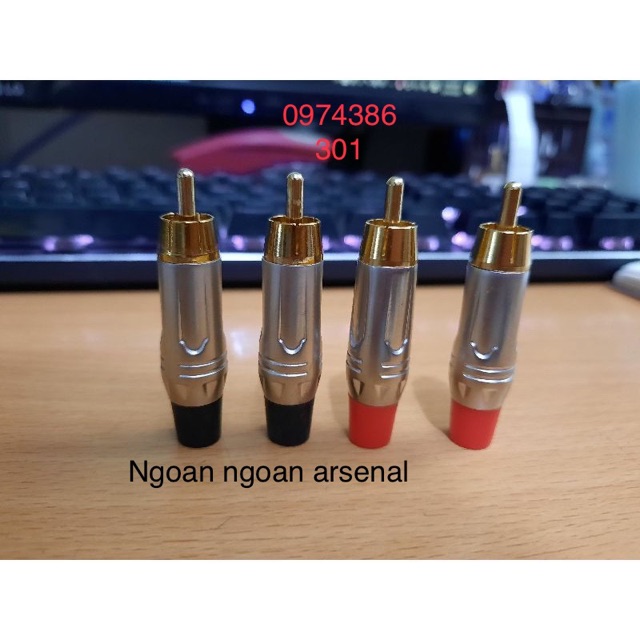 Jack rắc hoa sen rca av chân đồng mạ vàng nhập khẩu LS mới. báo giá 1 jack