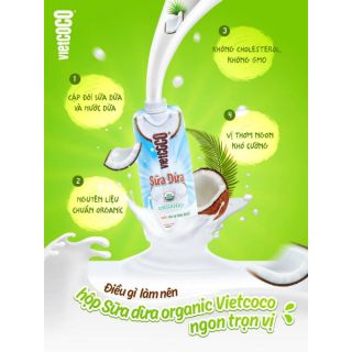 Sữa dừa Vietcoco hữu cơ 330ml