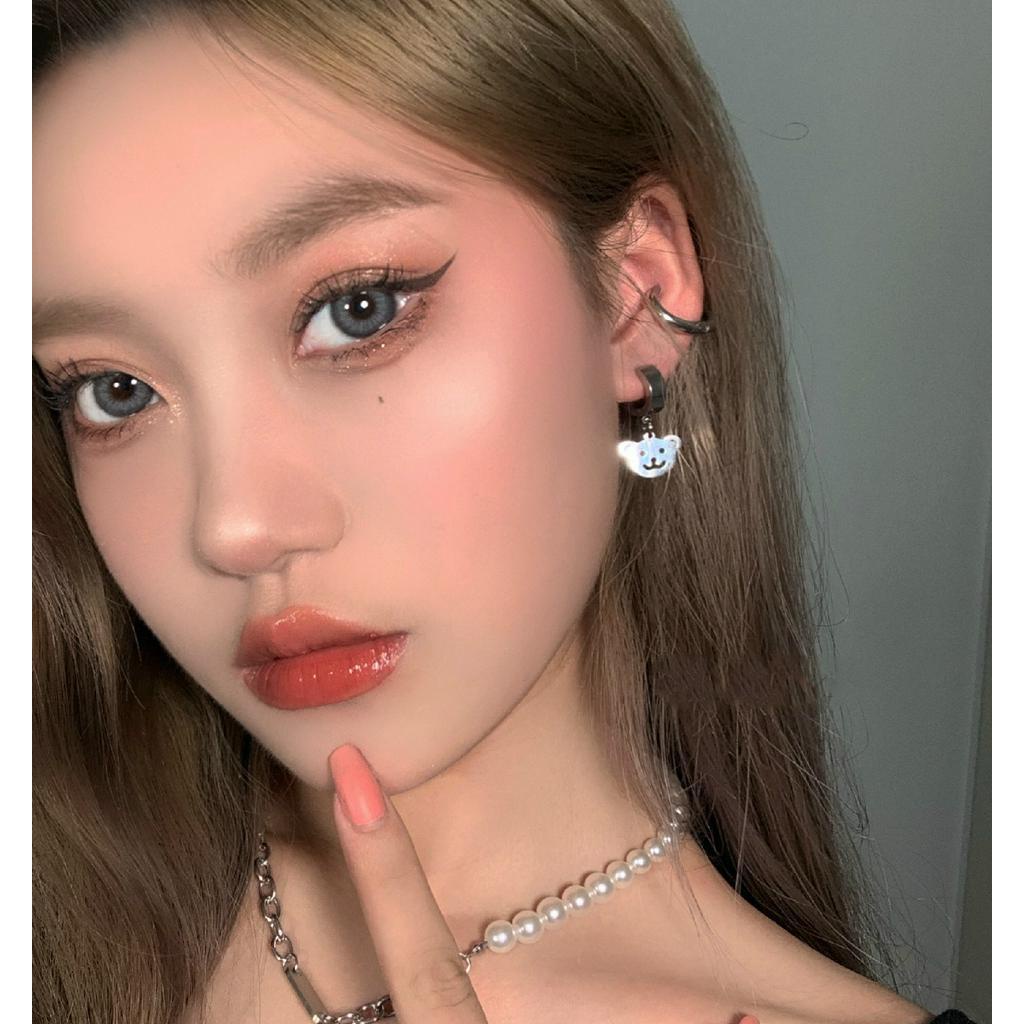 Bông Tai Dạng Kẹp Hình Gấu Đơn Giản Dễ Phối Đồ 22466