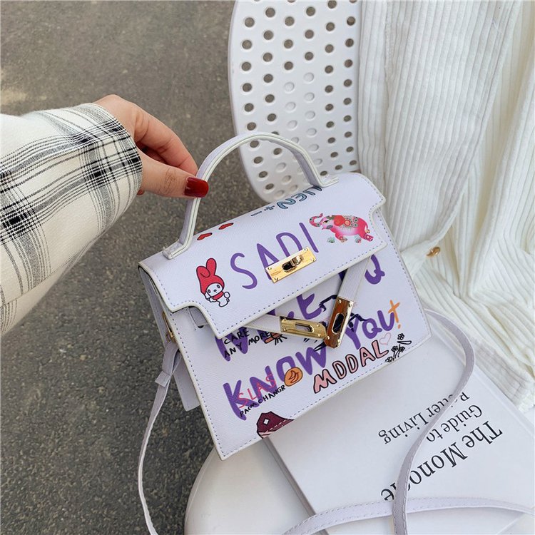 Túi fanli phong cách mới phụ nữ đưa tin túi graffiti mẫu túi túi xách túi xách túi đeo vai