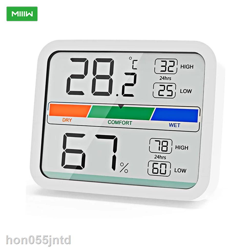 Siêu rẻ Máy đo nhiệt độ độ ẩm Miiiw LCD kỹ thuật số kiểm soát khí hậu trong phòng/ trong nhà với bản ghi tối đa/ tối thi