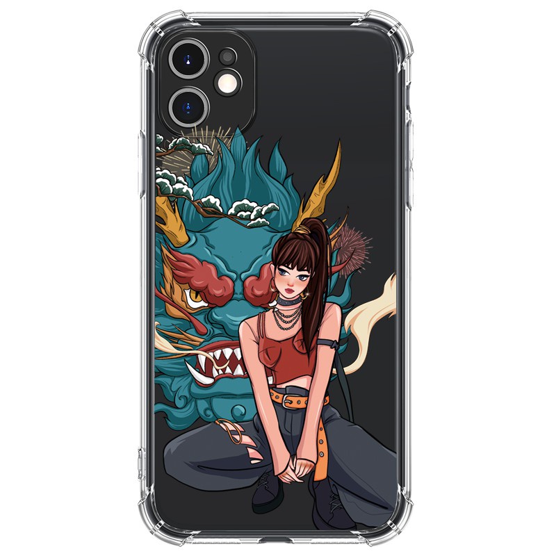 Ốp lưng JURSUE hoạt hình cặp đôi dễ thương đẹp cho iPhone 13 12 11 Pro Max SE 2020 X XR XS ip 8 7 6 6S Plus kute Y211