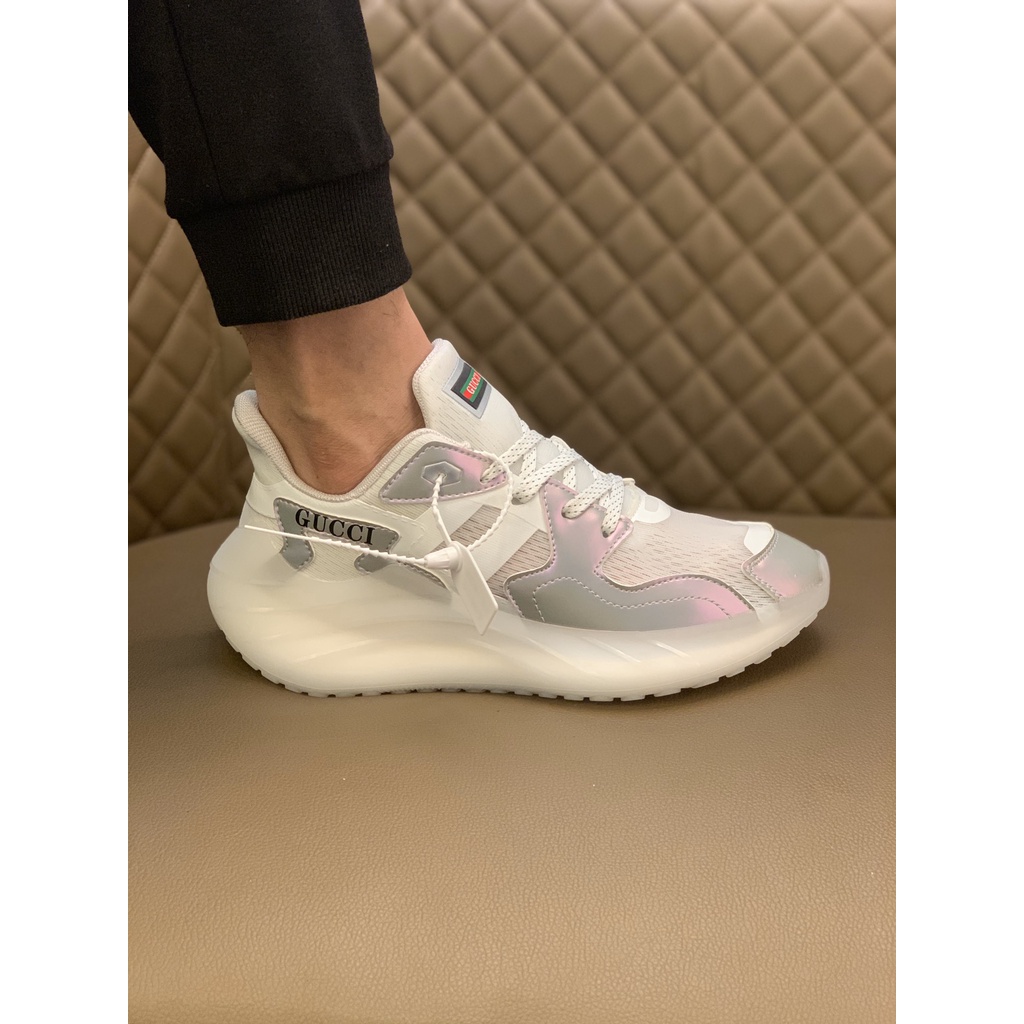 Giày thể thao nam da thật GUCCI GG GC kiểu dáng trẻ trung, hiện đại thu hút mọi ánh nhìn g