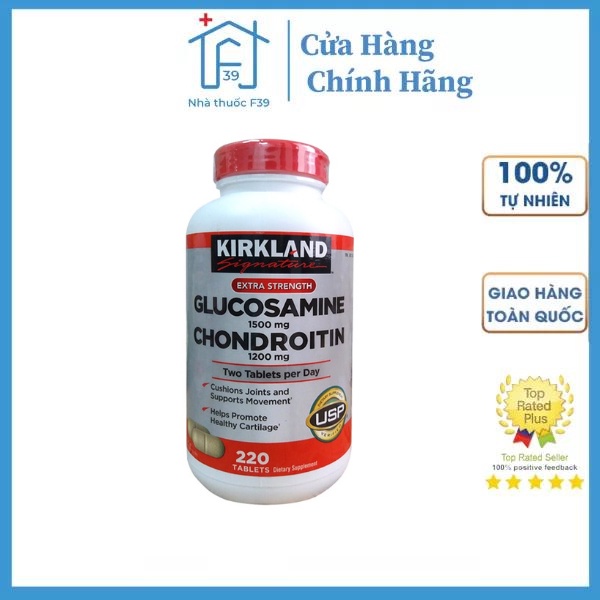 Viên Uống Bổ Khớp Kirkland Glucosamine 220 Viên 1500mg Chondroitin 1200mg SHOP MỚI GIÁ TỐT date 2024