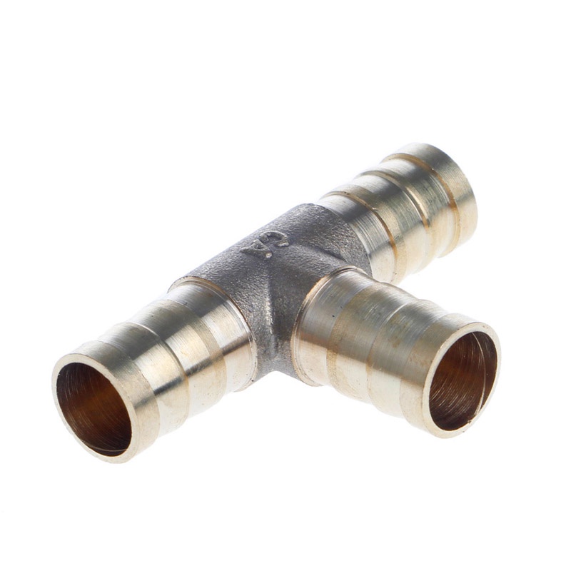 Đầu nối ống dẫn nhiên liệu khí dầu gas bằng đồng thau 3 nhánh kiểu chữ T 6-16mm
