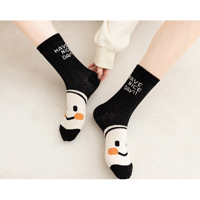 Vớ Tất Mặt Cười cao cổ Nam Nữ siêu dễ thương và xinh xắn