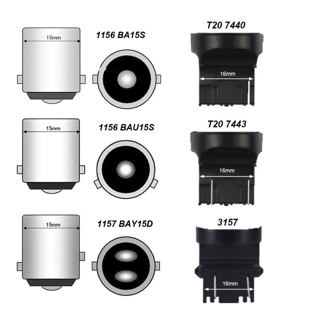 (Loại tốt) Đui đèn 1156 BA15S BAU15S 1157 BAY15D T20 7440 7443 chui đèn ô tô