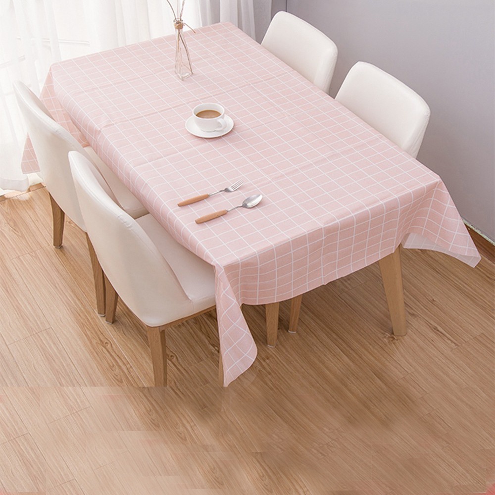 [Khăn Lớn 138x180cm] Khăn Trải Bàn Kẻ Caro Nhựa PVC Chống Thấm Nước