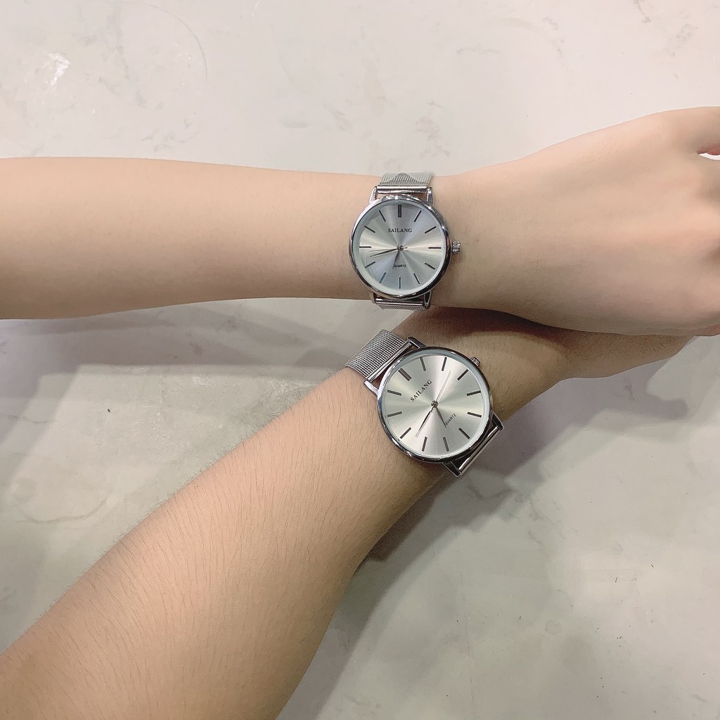 Đồng Hồ Cặp SAILANG 001 | 002  ⚡ [Mẫu Siêu Đẹp] ⚡ Với Mặt Dây Thép Chất Lượng, Thời Thượng