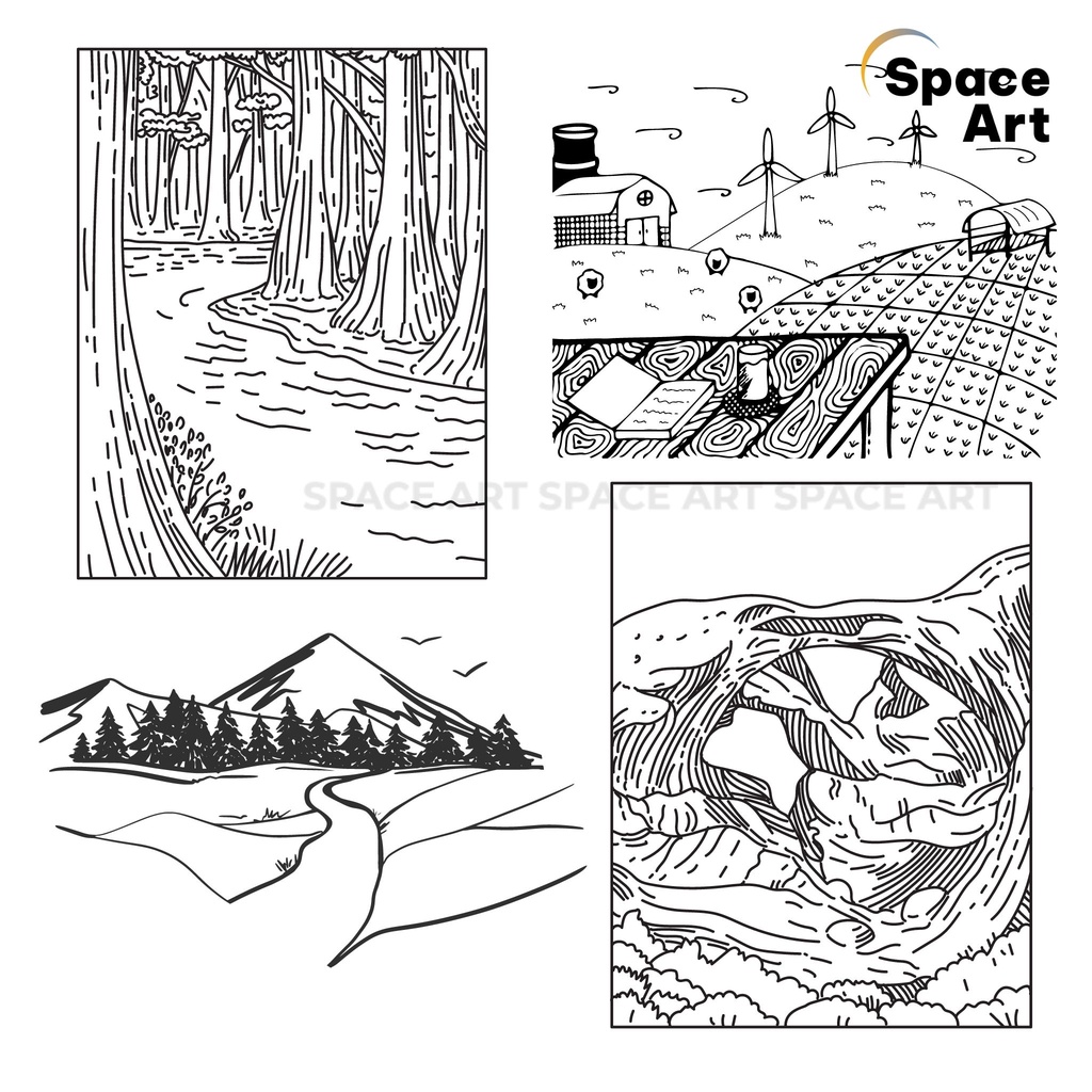 Sổ ký họa phác thảo ký họa Sketchbook Zen Art 160gsm 50 tờ bìa cứng