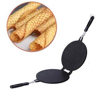 Khuôn làm bánh kẹp cuốn - bánh ốc quế bằng gang chống dính