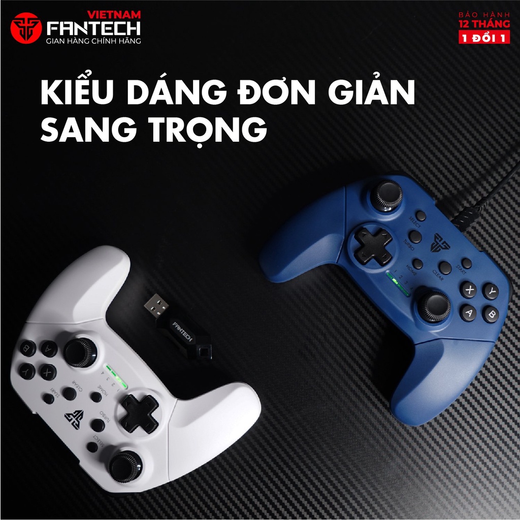 Tay Cầm Chơi Game Không Dây FANTECH SHOOTER II WGP13 Tương Thích PC,Console, Smart TV... 4 Chế Độ Cho Từng Thể Loại Game