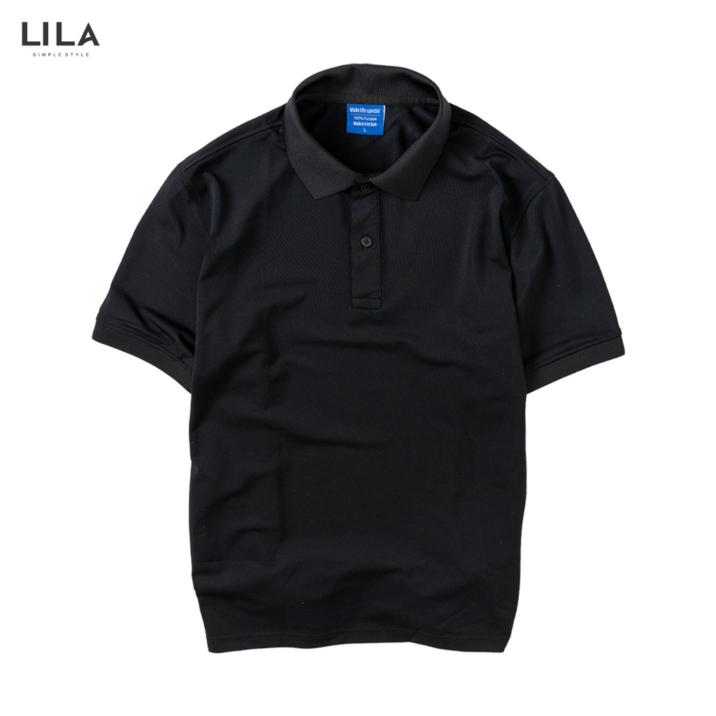 Áo POLO nam TRƠN cổ bẻ basic đẹp vải cá sấu COTTON giữ form bền bỉ, chống nhắn, thời trang nam cao cấp - LILA