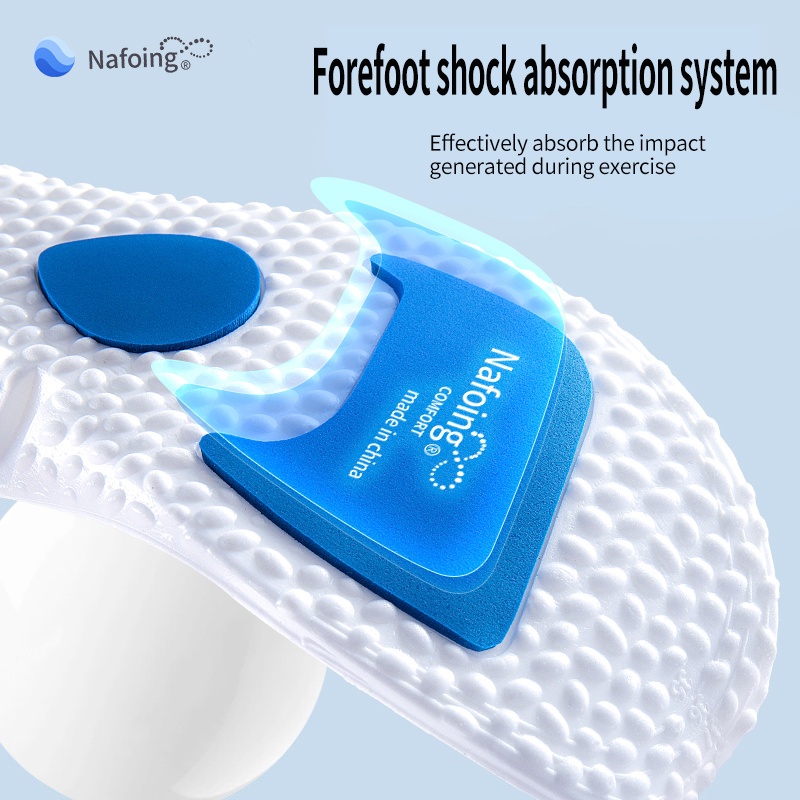 Đế Lót Giày Thể Thao Bằng Silicone Mềm Co Giãn Thoáng Khí Chống Sốc Định Hình Cho Nam Và Nữ