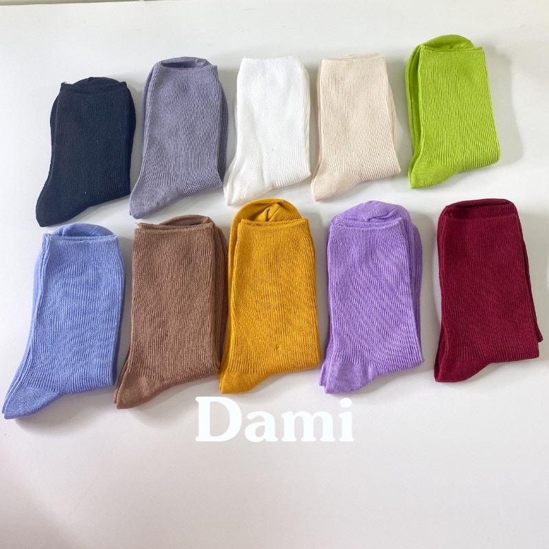 Tất cổ cao nữ , vớ cao cổ nam, tất vintage gân vớ Hàn QuốcTất vintage Gân nhỏ