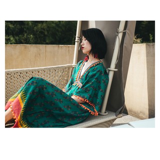 [Kèm feedback] Đầm vintage cổ V cánh dơi Asago