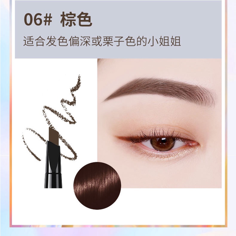 Set Bút Kẻ Lông Mày 6 Màu Lâu Trôi Chống Thấm Nước